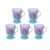 Kit 5 Xícaras Chá das Princesas Brunch Ariel Pequena Sereia Lembrancinha Presente Colecionável Disney Plasútil
