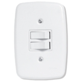 Interruptor Ideale Pluzie 2 Teclas Simples com Placa 4X2 Branca