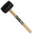 Martelo de Borracha 40 mm Preto Cabo Madeira Tradestar