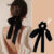 Lovito Laços De Cabelo Casuais, Laços De Cabelo Básicos Lisos Para Mulheres LNA09058  (Preto)