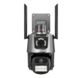 Câmera de Segurança Wi-fi Externa com Lente Dupla IP66 360° 4K 6MP – com App ICSEE