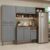 Armário de Cozinha Completa 229cm Rustic/Cinza Emilly Madesa 016