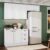 Cozinha Compacta com Tampo 3 Peças 6 Portas 3 Gavetas Emily Espresso Móveis Branco HP/Calcare