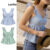 Lovito Regata Elegante Listrada Franzida Para Mulheres L86ED129 (Multicolorido)