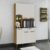 Cozinha Compacta com 6 Portas 1 Gaveta e Espaço para Micro-ondas 100% Mdf San Marino Espresso Móveis Amêndoa/Off