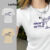Lovito Camiseta com estampa de letras elegante para mulheres L108ED498