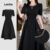 Lovito Vestido Elegante Com Strass, Vestido Preto De Verão/primavera Para Mulheres L134ED1030