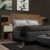 Cabeceira de Casal Sublime 2 Gavetas 2 Nichos Off White/Castanho