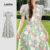 Lovito Vestido Elegante Com Botão Primavera/Verão Vestido Multicolorido Para Mulheres L134ED1074