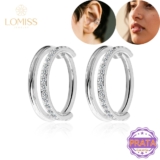 Piercing Nariz Septo Argola Circular Prata 925 Lateral Cravejado Fileira Zircônia Segmento Articulado Boca Conch Orelha