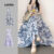 Lovito Vestido Boho Ditsy Estrutura Floral Linha Flores Vestido De Verão/Primavera Para Mulheres L124AD1003