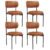 Kit 04 Cadeiras Estofadas Para Sala De Jantar Louvre L02 Couríssimo Camel – Lyam Decor