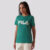 Camiseta Fila Letter Premium II Feminina Verde e Branca