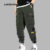 Lovito Men Estrutura de Bolso Cargo Casual Linha All Seasons Verde para Homens LNE118049