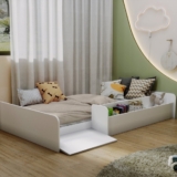 Cama Montessoriana Infantil com Nicho e Rampa Ca030 Branco