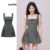 Lovito Vestido elegante de botões simples para mulheres L110AD516