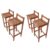Conjunto 4 Banquetas Altas Bistrô Madeira Maciça 4