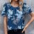 Lovito Blusa Boho Verão/Primavera Blusa Floral Plissada Flores Para Mulheres LBL19195