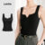 (New) Lovito Blusa Casual Clássica e Versátil para a Primavera/verão Preta para mulheres L150ED223