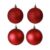 Bola de Natal – Vermelha – Matte e Glitter – 8cm – 4 unidades – Cromus – Rizzo