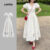 Lovito Vestido Casual Confortável Estiloso Estampa Floral Amarração Nas Costas Primavera/verão Para Mulheres L151AD036