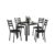 Conjunto de Mesa de Cozinha com 4 Lugares Malva II Preto