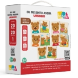 JOGO EU ME SINTO ASSIM URSINHO MADEIRA BABEBI BRINQUEDO EMOÇÕES EDUCATIVO SENTIMENTOS INFANTIL MDF