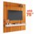 Painel para TV até 75 Polegadas 2,25×2,40m Ripado com Nicho Arbo Cedro/Off White EDN