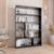 Estante para Livros 180cmx120cm 5 Prateleiras Seattle Yescasa Preto