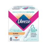 Absorvente Interno Libresse Super Pure Sensitive com 8 unidades