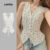 Lovito Blusa Elegante de Primavera/verão com Gola de Laço Na Frente para mulheres L143EDD423