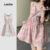 Lovito Vestido Casual Xadrez Drapeado Com Botões Vestido De Verão/primavera Para Mulheres L133AD514