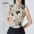 Lovito Blusa Boho Macia e Confortável Ideal para a Primavera/verão para mulheres L154ED152