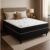Cama Box Casal (138×64) D26 Molas Ensacadas Preto/Branco Viena Topázio Colchões