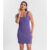 Vestido Curto em Ribana Canelada Rovitex Roxo