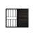 Janela de Alumínio Veneziana 100x120cm 3 Folhas Grade Hale Esquadrias Preto