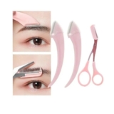 KIT Tem 2 NAVALHA+1 TESOURA PENTE/Kit para aparar sobrancelhas-312-433