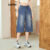 Lovito Shorts Jeans Casuais Com Botão Liso Verão/Primavera Shorts Jeans Para Mulheres L99ED931