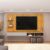 Painel para Tv até 60 Polegadas Frisado decorativo com Nicho 1 Porta Deslizante Friz Cedro/Bali