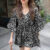 Lovito Vestido plissado com estampa tribal Boho para mulheres L86ED042