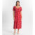 Vestido Feminino Midi Estampado Rovitex Vermelho