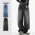 Lovito Jeans Casuais Cat’S Whiskers Pocket Jeans Para Mulheres L106AD1240