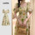 Lovito Vestido Boho Primavera/verão para Mulheres L149ED157