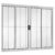 Janela de Alumínio de Correr 120x150cm com Grade 4 Folhas Central Ecosul Esquadrisul Branco