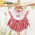 (New) Lovito Kids Macacão Fofo de Bloco de Cores para Primavera/verão Macacão Vermelho para Bebê LNL115014