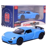 Carrinho Miniatura Azul Pull Back 1:32 C/ Som Luz – Castela