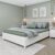 Cama Casal em MDP 193cm x 144cm Mônaco   Branco/Neve