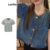 Lovito Top Jeans Casual Verão/Primavera Com Botão Jeans Para Mulheres LNA21050