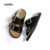 Lovito Chinelos Lisos Casuais Com Fivela De Metal Birkenstocks Lazy Feeling Sandálias Planas Para Mulheres LFA82140