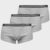 Kit 3 Cuecas Sunga Lupo Basic Algodão com Elastano Cinza